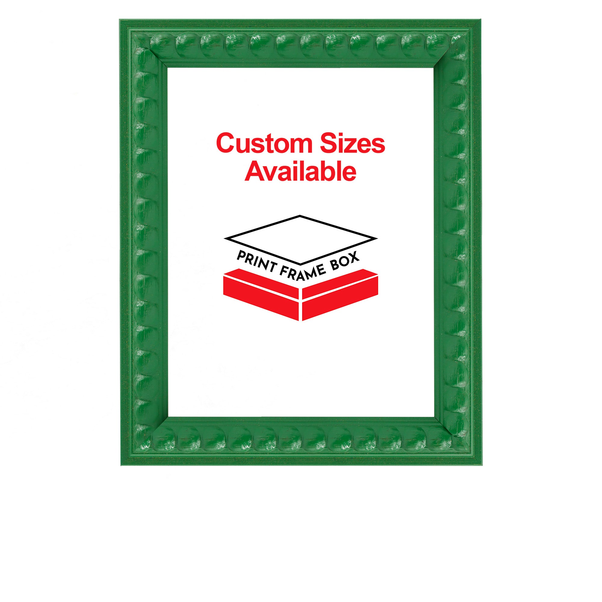 Hand Painted Green Bead Wood Picture Frame