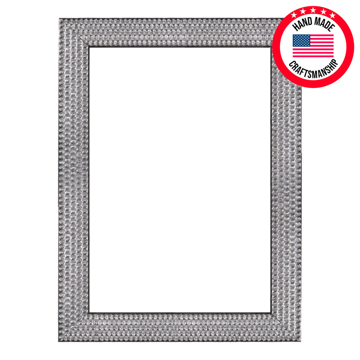 Silver Stud Ornate Wood Picture Frame