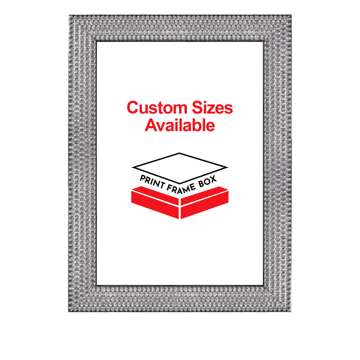 Silver Stud Ornate Wood Picture Frame
